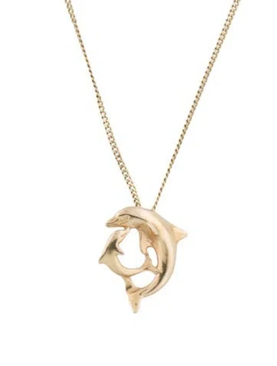 Pre-owned Necklace 14k Dolphin Pendant , 18.75" In Multi
