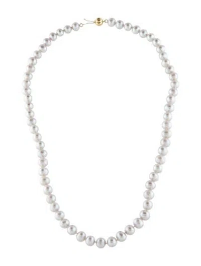 Pre-owned Necklace 14k Dyed Cultured Pearl Bead Strand , 18" In Multi