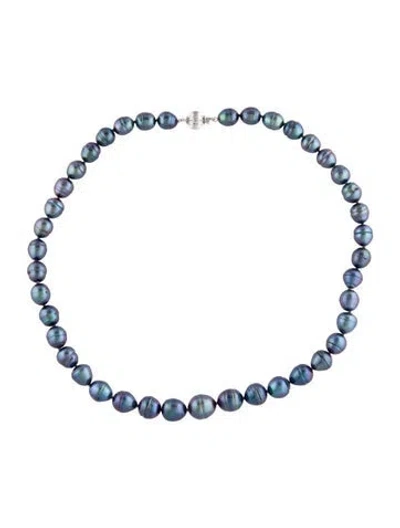 Pre-owned Necklace 14k Dyed Pearl Bead Strand , 18" In Multi