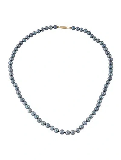 Pre-owned Necklace 14k Dyed Pearl Bead Strand , 18.25" In Multi
