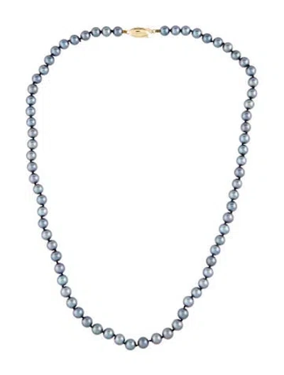 Pre-owned Necklace 14k Dyed Pearl , 18" In Multi