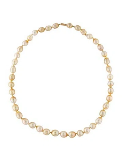 Pre-owned Necklace 14k Dyed Pearl , 21.5" In Multi