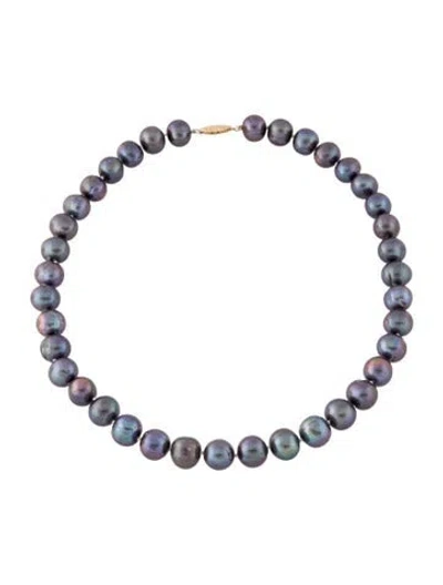 Pre-owned Necklace 14k Dyed Pearl Strand , 17" In Multi