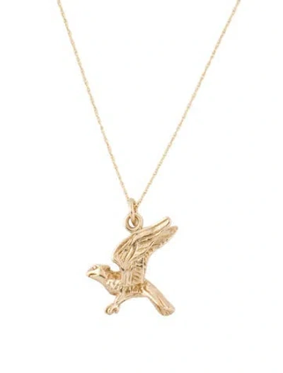 Pre-owned Necklace 14k Eagle Pendant , 18" In Multi