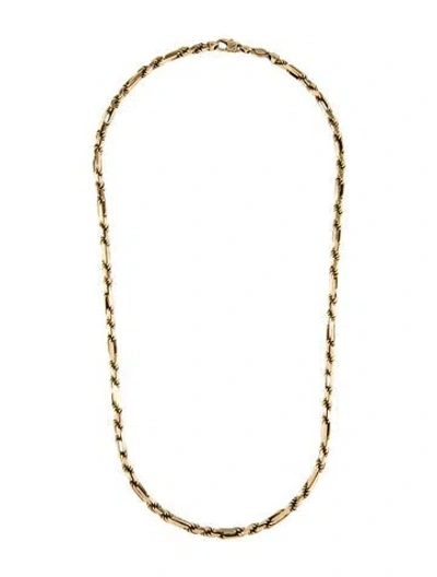 Pre-owned Necklace 14k Fancy Chain Link , 26" In Multi