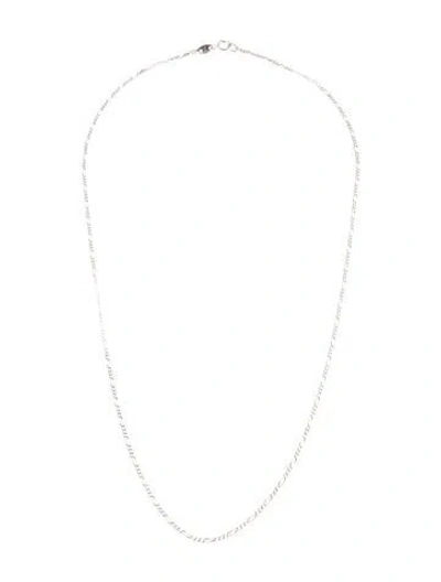 Pre-owned Necklace 14k Figaro Chain, 19" In Multi