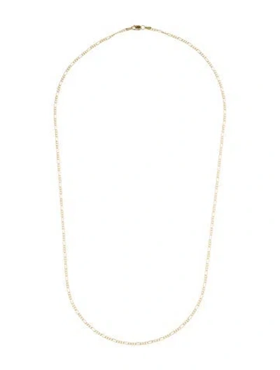 Pre-owned Necklace 14k Figaro Chain , 24" In Multi
