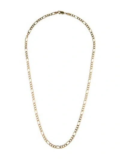 Pre-owned Necklace 14k Figaro Link Chain , 20" In Multi