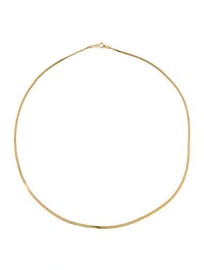 Pre-owned Necklace 14k Flat Chain , 18" In Multi