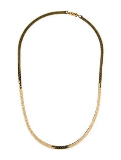 Pre-owned Necklace 14k Flat Chain , 18.25" In Multi