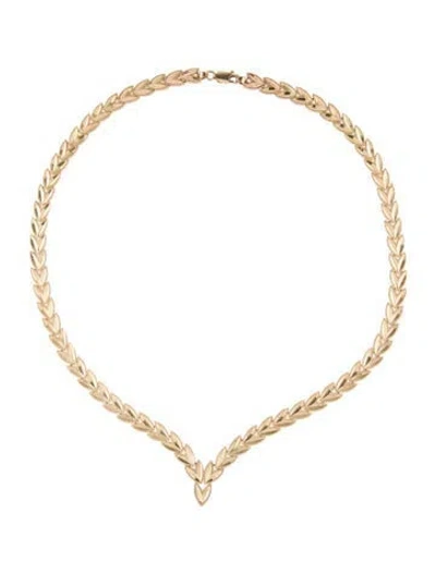 Pre-owned Necklace 14k Floral Link , 16" In Multi