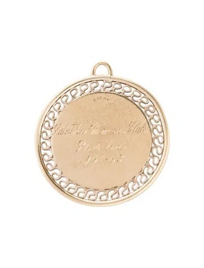 Pre-owned Necklace 14k Gavel Pendant, 1.25" In Multi