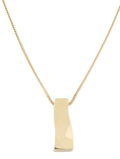 Pre-owned Necklace 14k Geometric Pendant , 17.75" In Multi