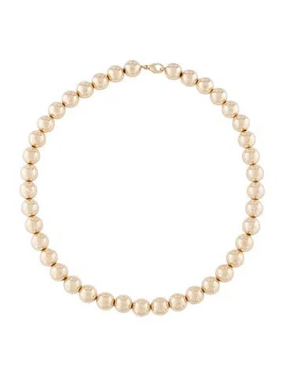 Pre-owned Necklace 14k Gold Ball Bead , 16" In Multi