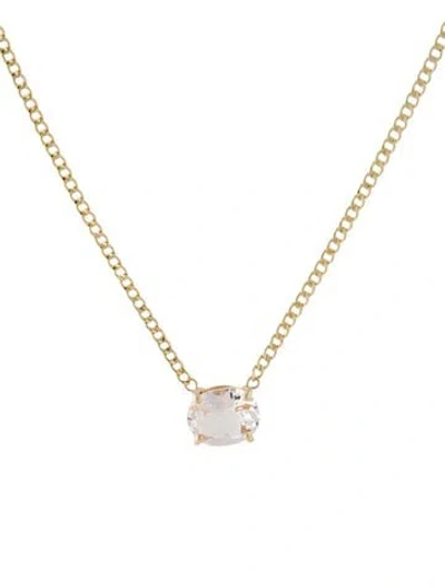 Pre-owned Necklace 14k Goshenite Pendant , 16" In Multi