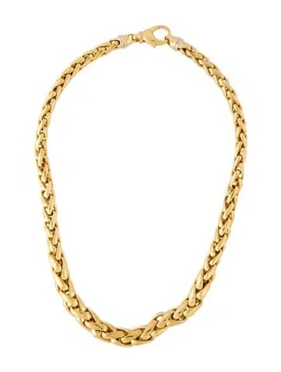 Pre-owned Necklace 14k Graduated Chain Link , 17" In Multi