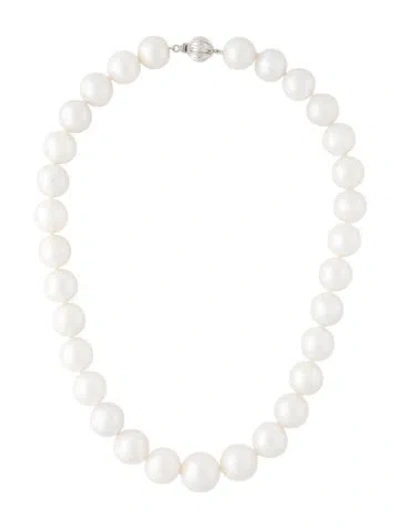Pre-owned Necklace 14k Graduated Pearl , 16" In Multi