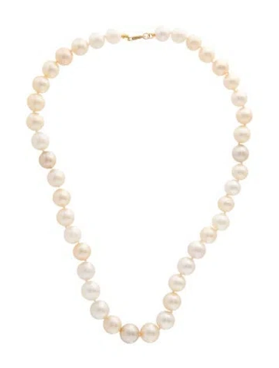 Pre-owned Necklace 14k Graduated Pearl , 17.25" In Multi