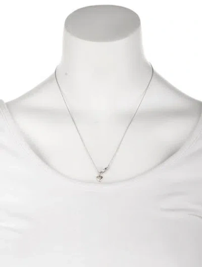 Pre-owned Necklace 14k Heart Charm Chain , 18" In Multi