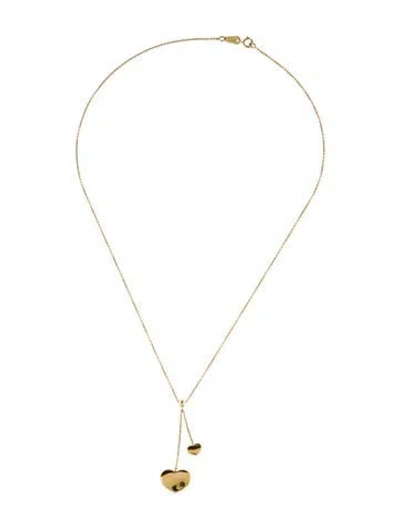 Pre-owned Necklace 14k Heart Pendant , 16" In Multi