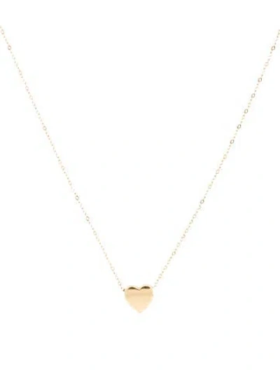 Pre-owned Necklace 14k Heart Pendant , 17" In Multi
