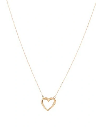 Pre-owned Necklace 14k Heart Pendant , 18.25" In Multi