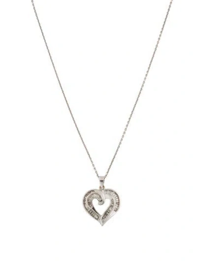 Pre-owned Necklace 14k Heart Pendant , 18.5" In Multi