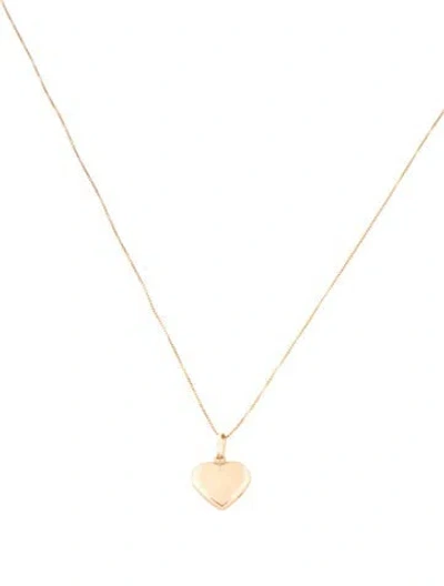Pre-owned Necklace 14k Heart Pendant , 20" In Multi