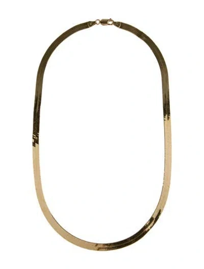 Pre-owned Necklace 14k Herringbone Chain, 20" In Multi