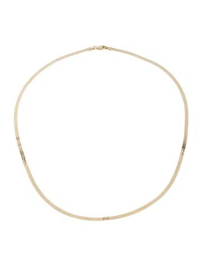 Pre-owned Necklace 14k Herringbone Chain , 18" In Multi