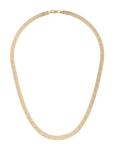 Pre-owned Necklace 14k Herringbone Chain , 19.5" In Multi