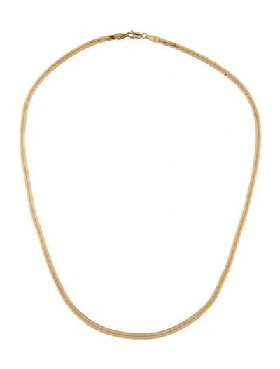 Pre-owned Necklace 14k Herringbone Chain , 20" In Multi