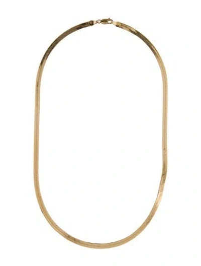 Pre-owned Necklace 14k Herringbone Chain , 24" In Multi