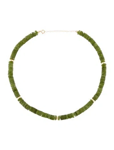 Pre-owned Necklace 14k Idocrase Bead Strand , 17.75" In Multi