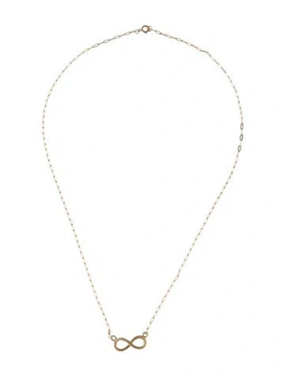 Pre-owned Necklace 14k Infinity Pendant , 16.5" In Multi