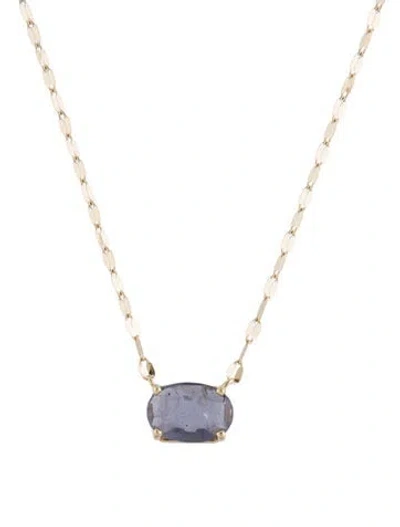 Pre-owned Necklace 14k Iolite Pendant , 18" In Multi