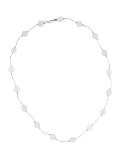 Pre-owned Necklace 14k Jadeite Station , 15" In Multi