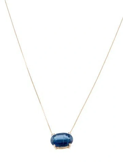 Pre-owned Necklace 14k Kyanite Pendant , 18.5" In Multi