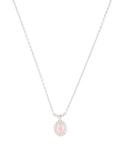 Pre-owned Necklace 14k Lab-grown Diamond Pendant , 18" In Multi