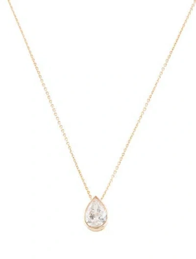 Pre-owned Necklace 14k Lab-grown Diamond Pendant , 18" In Multi