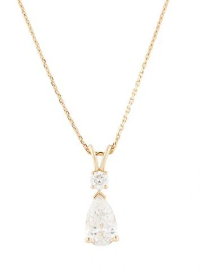 Pre-owned Necklace 14k Lab-grown Diamond Pendant , 18" In Multi