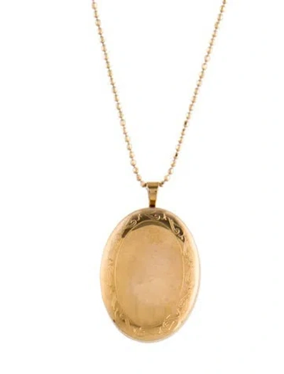 Pre-owned Necklace 14k Locket Pendant , 22" In Multi