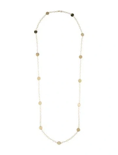 Pre-owned Necklace 14k Long Circle Link Station Chain , 35" In Multi