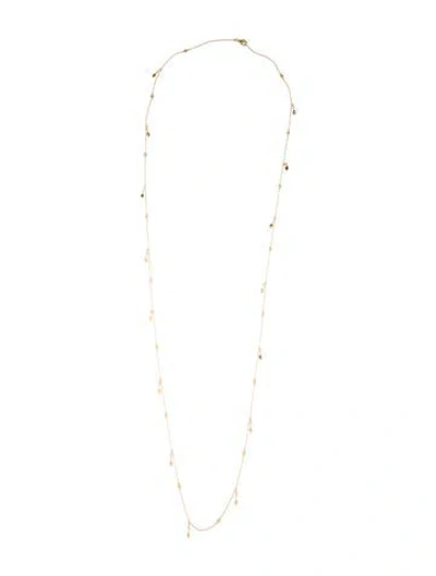 Pre-owned Necklace 14k Long Collar , 29.5" In Multi