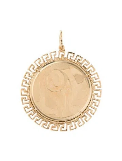 Pre-owned Necklace 14k 'love' Pendant, 2.25" In Multi