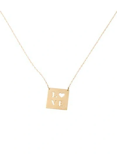 Pre-owned Necklace 14k Love Pendant , 18.5" In Multi