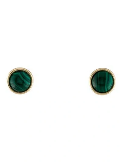 Pre-owned Necklace 14k Malachite Stud Earrings In Multi