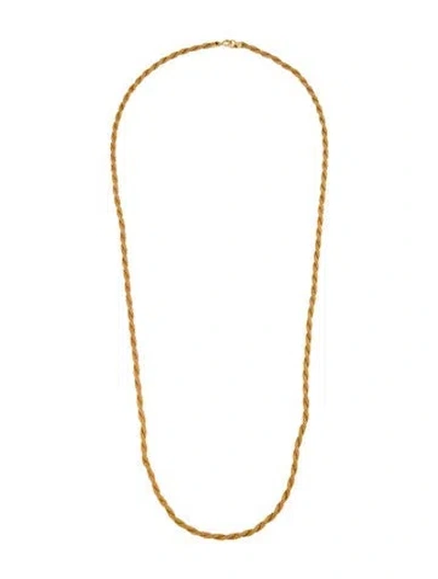 Pre-owned Necklace 14k Mesh Rope Chain, 23" In Multi