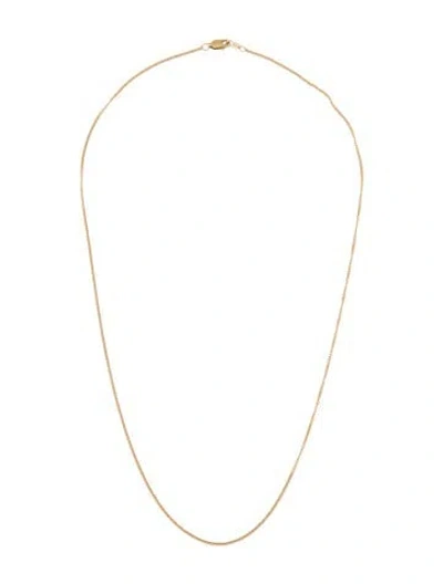 Pre-owned Necklace 14k Micro Curb Link Chain, 18" In Multi