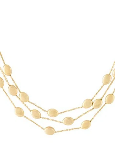 Pre-owned Necklace 14k Multistrand Station , 17"